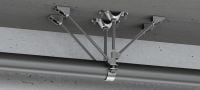 Punkt stały lekki MFP-LD2 Ocynkowany podwójny punkt stały, z odciągami po obu stronach, do małych obciążeń, maks. 8 kN Aplikacje 1