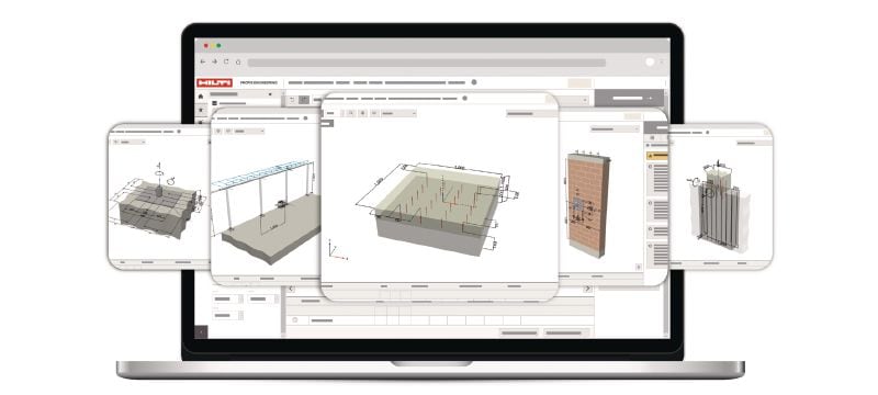 PROFIS Engineering Oprogramowanie do projektowania zakotwień uwzględniające różne metody mocowania Aplikacje 1