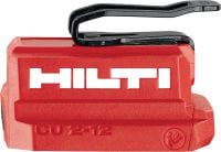Adapter USB CU 2-12 do akumulatorów Hilti 12 V Adapter USB do akumulatorów Hilti 12 V, do ładowania tabletów, telefonów i innych urządzeń z portami USB-C lub USB-A